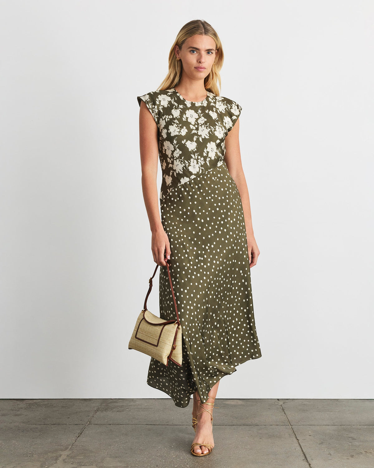 Violeta Dress in Fern/Cream Multi