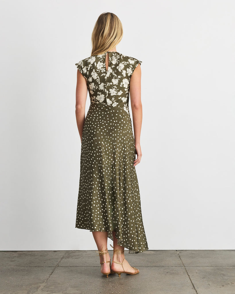 Violeta Dress in Fern/cream Multi 0