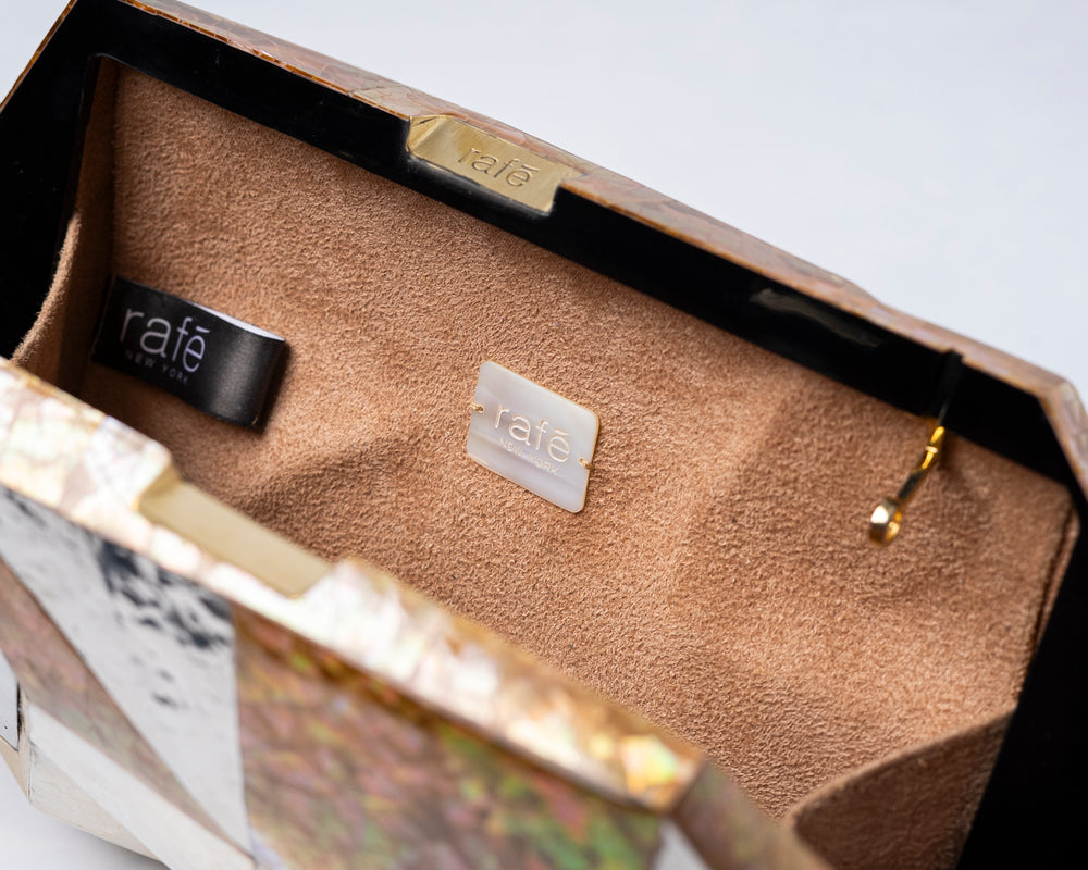 Vivienne Clutch in Gold/Silver/White