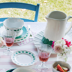 Lisbon Green Brushstroke Pitcher