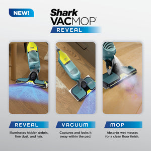 Shark VACMOP Reveal Cordless Hard Floor Vacuum & Spray Mop, Green