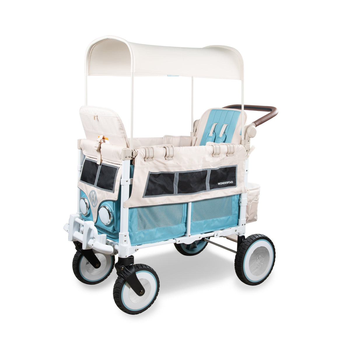 WonderFold VW2 Double Stroller Wagon in Bondi Blue
