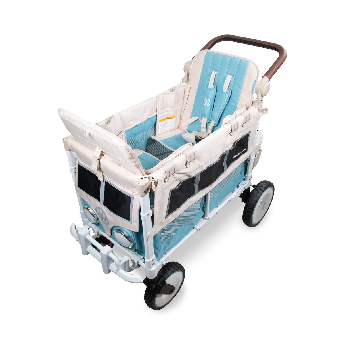 WonderFold VW2 Double Stroller Wagon in Bondi Blue