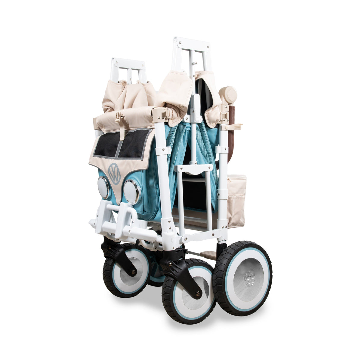 WonderFold VW2 Double Stroller Wagon in Bondi Blue