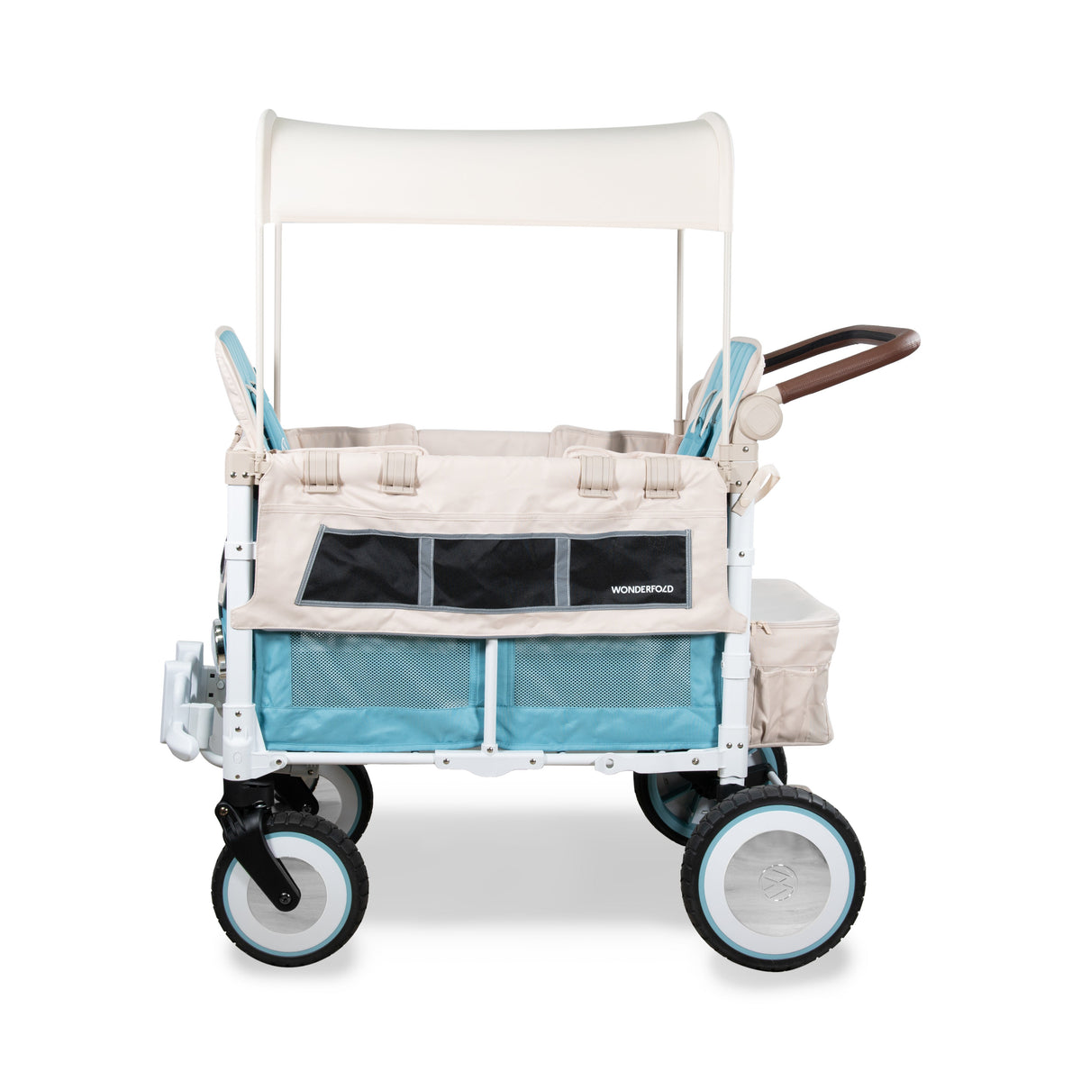 WonderFold VW2 Double Stroller Wagon in Bondi Blue