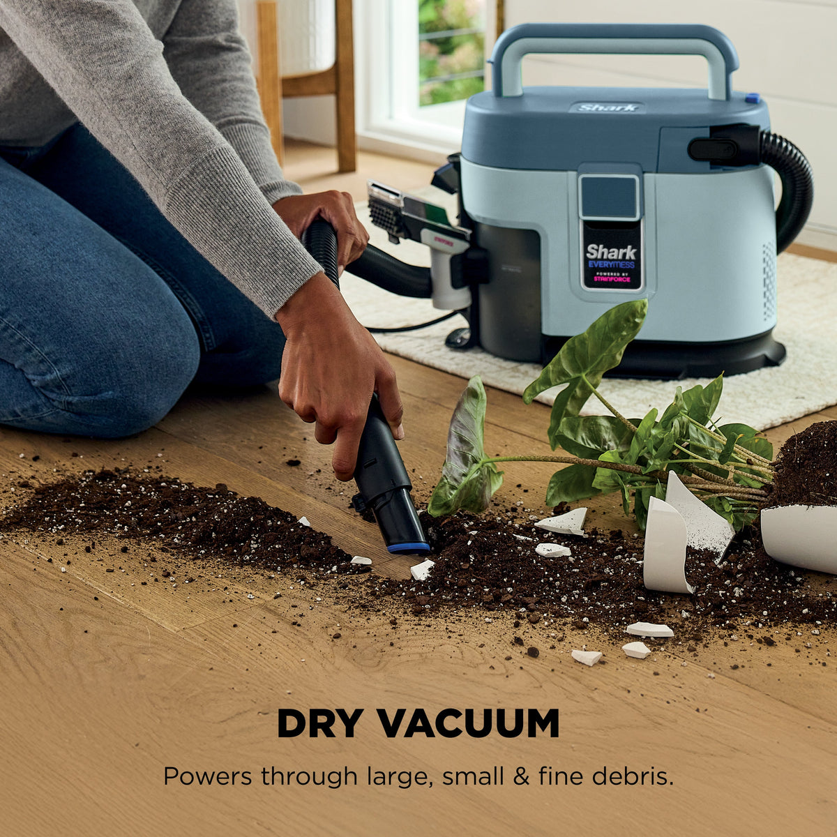 Shark EveryMess Corded Portable Vacuum and Stain Remover, Light Blue
