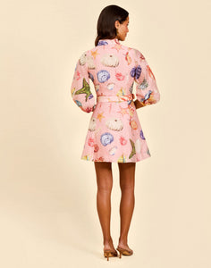 Valencia Mini Dress in Seashell Symphony