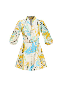 Valencia Mini Dress in Marble Rhapsody