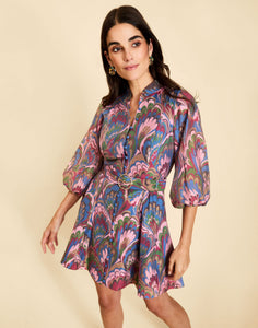 Valencia Mini Dress in Twilight Marble