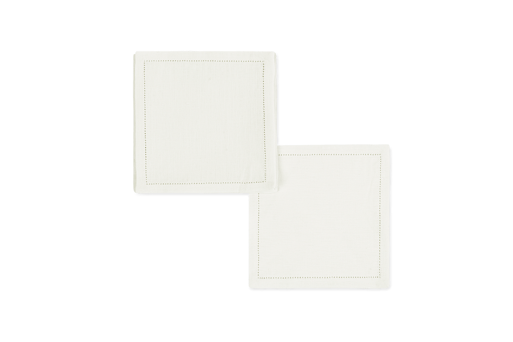 Valentina Hemstitch Cocktail Napkins, Set of 4