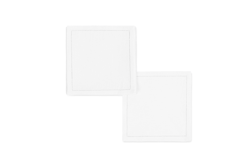 Valentina Hemstitch Cocktail Napkins, Set of 4