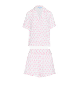 The Paige Pajama Set in Doily Heart Pink