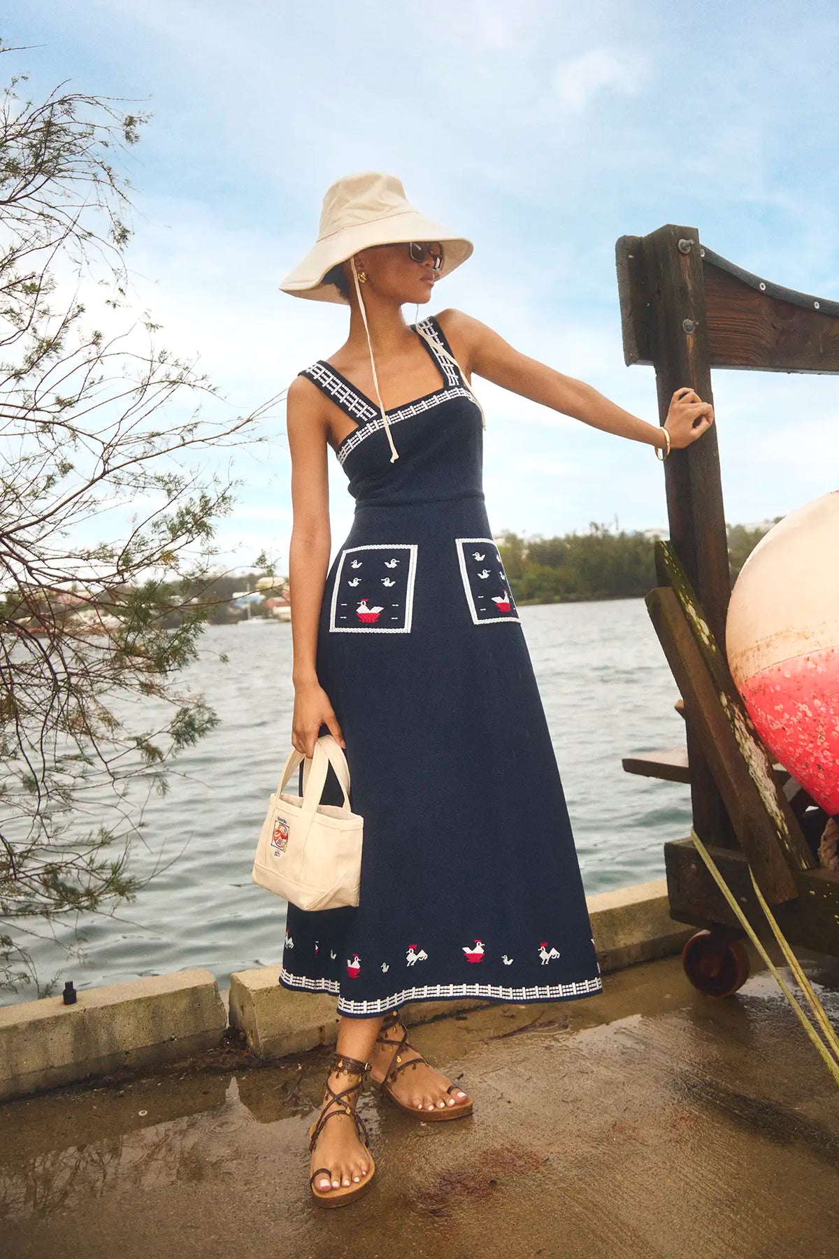 The Vaughn Dress in Deep Sea. 