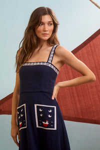 The Vaughn Dress in Deep Sea. 
