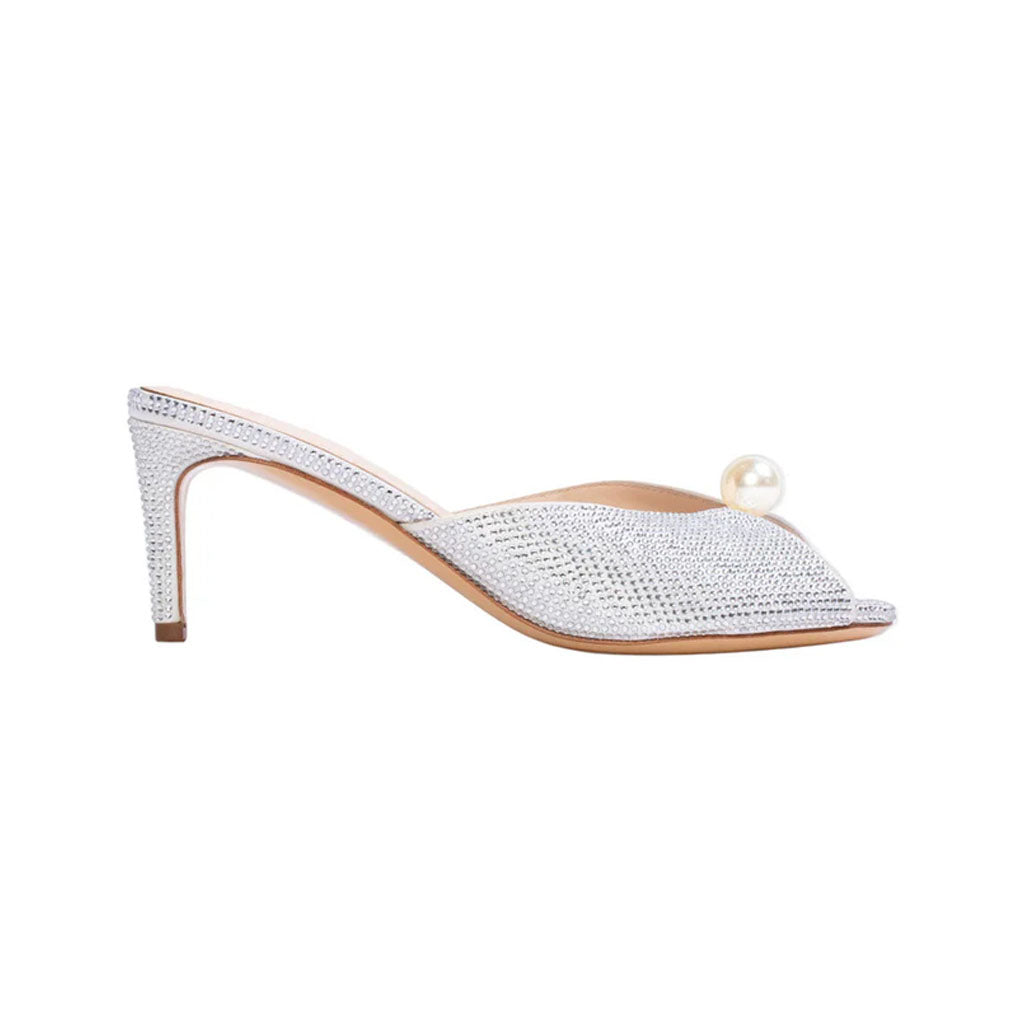 Veda 65 in White Satin Embellished