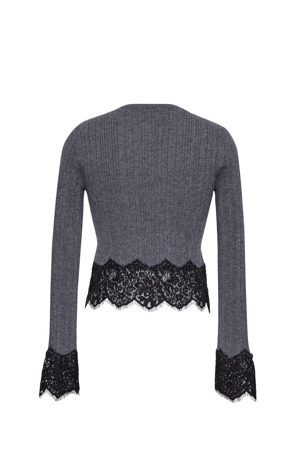 Veda Lace Cardigan in Grey Heather