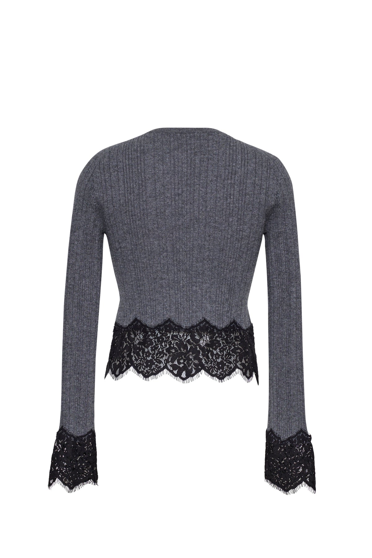 Veda Lace Cardigan in Grey Heather