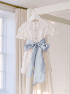 Vega Ceremony Girl Silk Sash in Light Blue