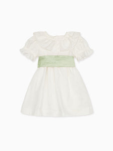 Vega Ceremony Girl Silk Sash in Sage Green