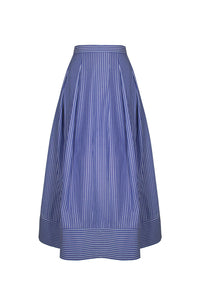 Vela Skirt in Blue Stripes