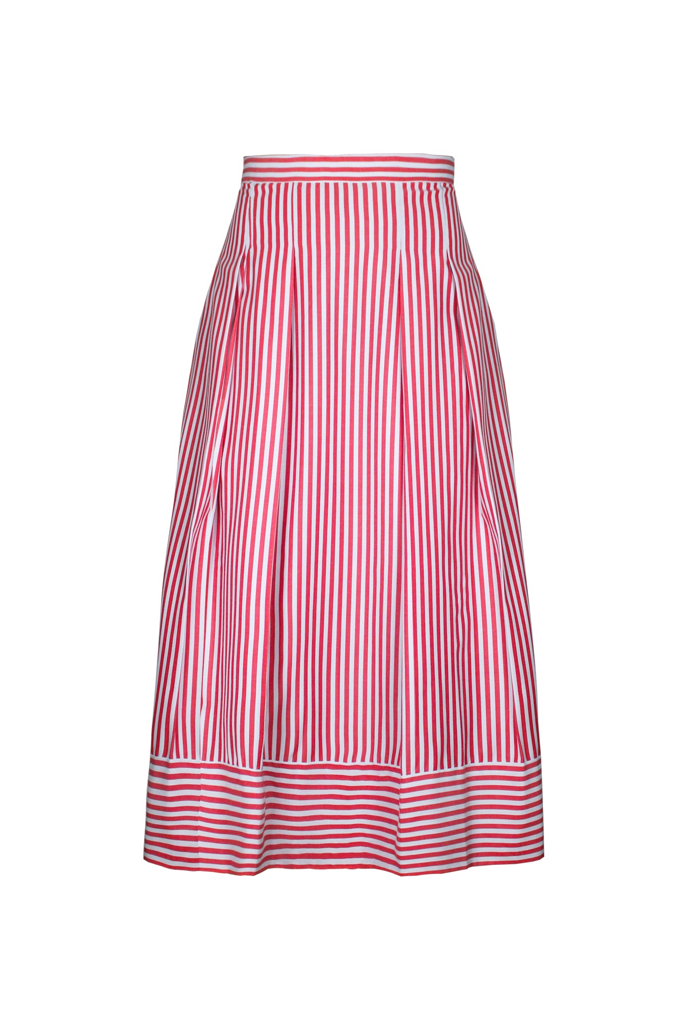 Vela Skirt in Red Stripes