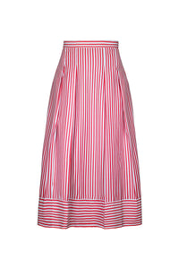 Vela Skirt in Red Stripes