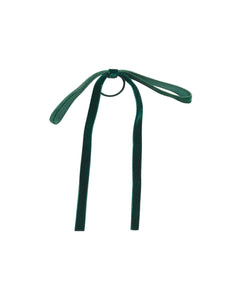Thin Velvet Hair Tie in Green