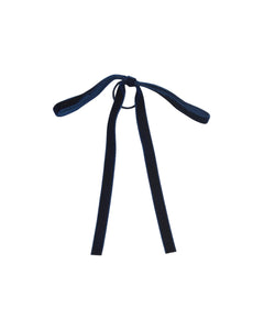 Thin Velvet Hair Tie in Navy