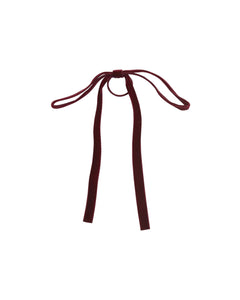 Thin Velvet Hair Tie in Burgundy