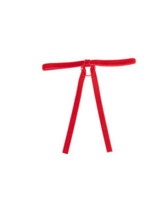 Thin Velvet Hair Tie in Scarlet