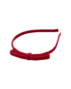 Velvet Headband in Scarlet