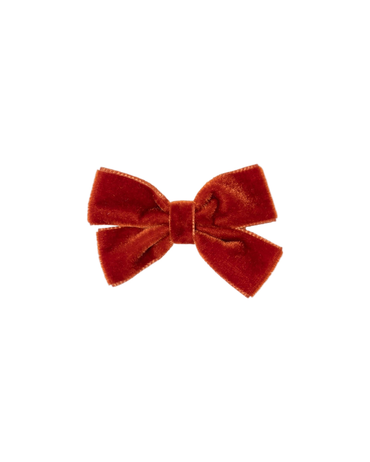 Medium Velvet Hairbow in Rust
