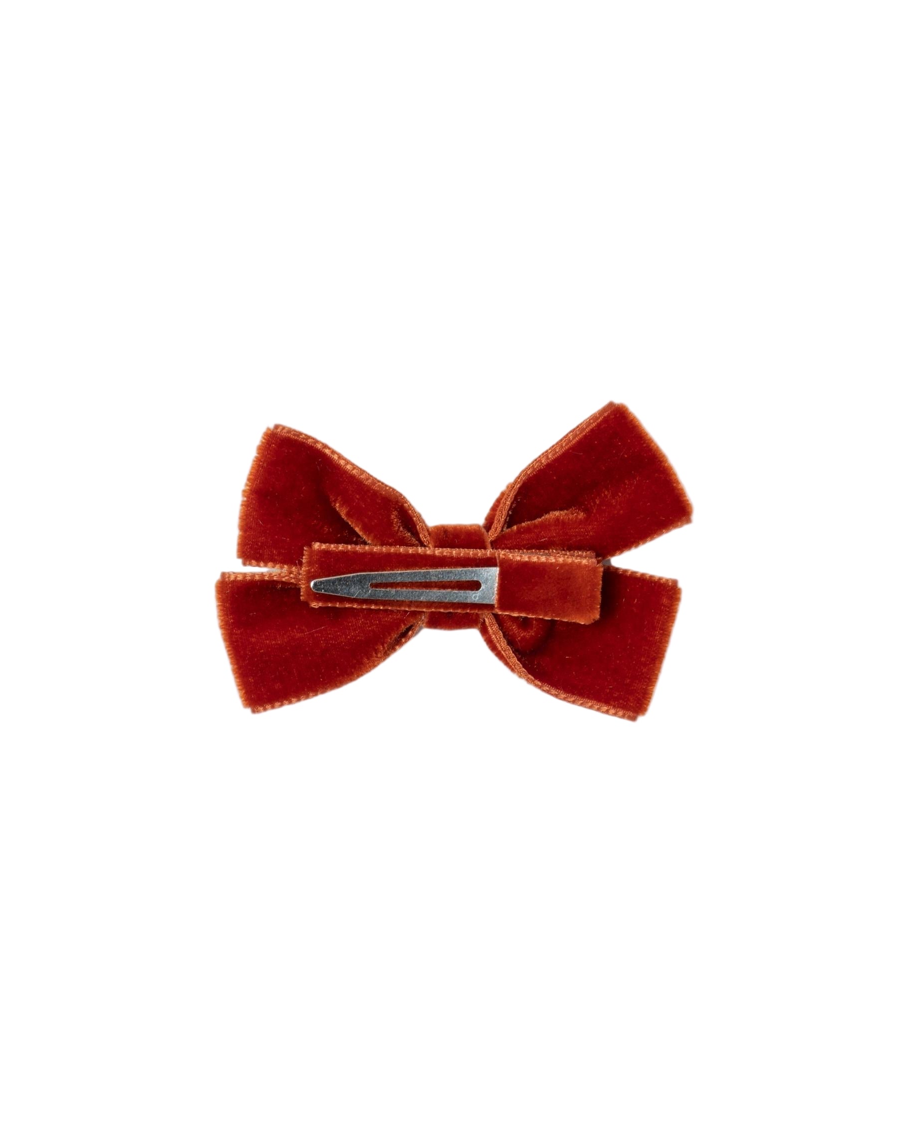 Medium Velvet Hairbow in Rust