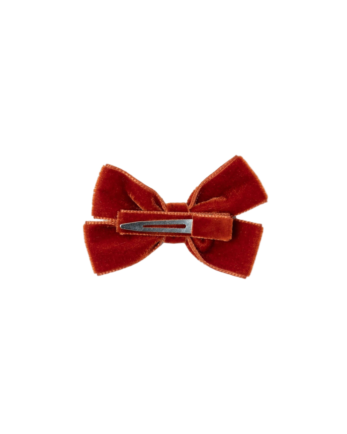 Medium Velvet Hairbow in Rust