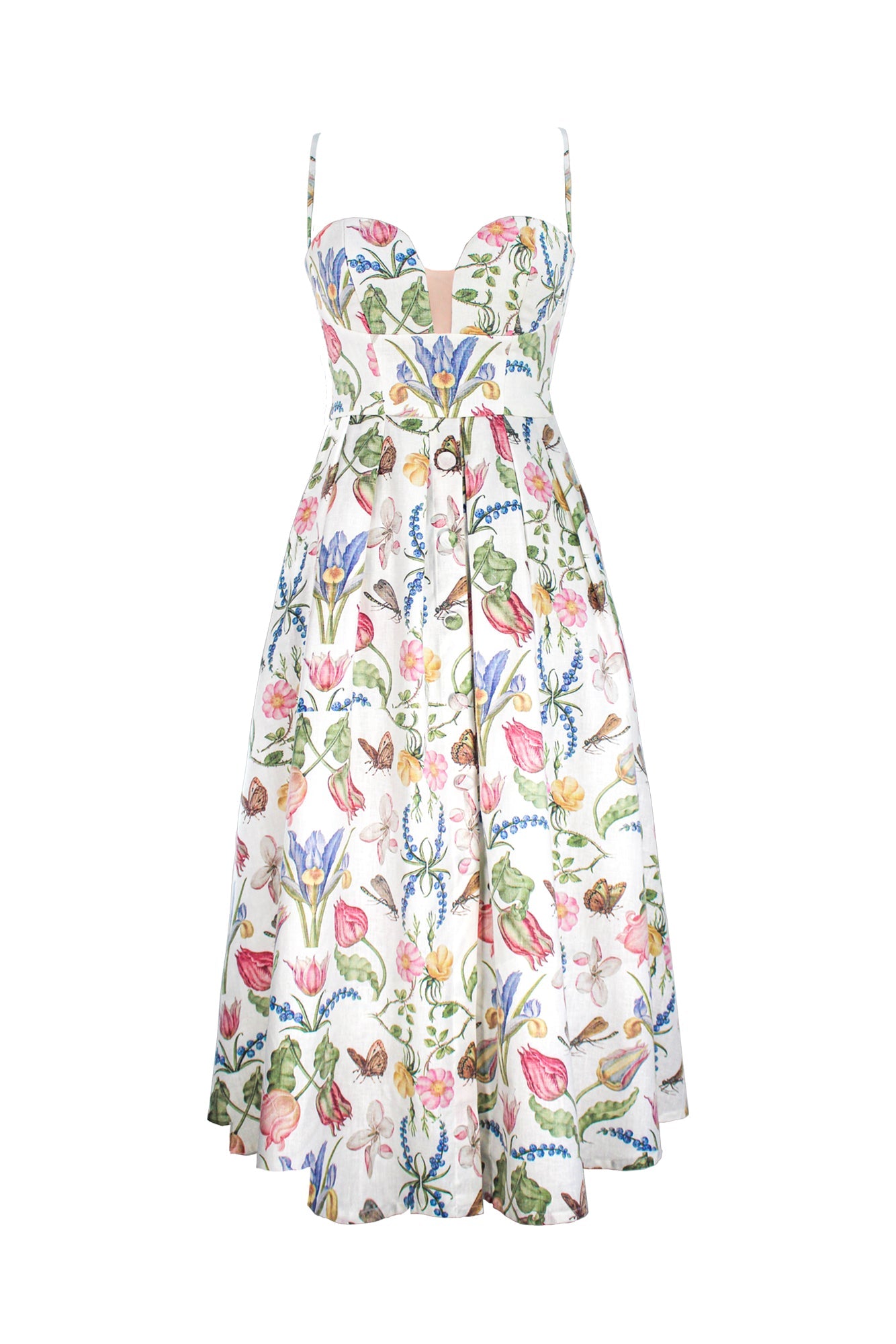 Veneta Dress in Tulipan White Print