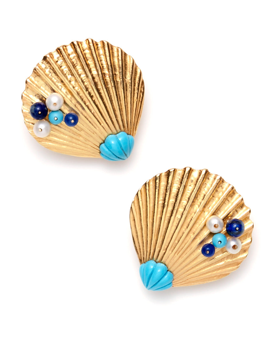 Venus Shell Earring in Turquoise