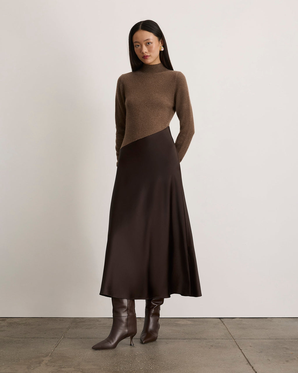 Vera Dress in Dark Fig