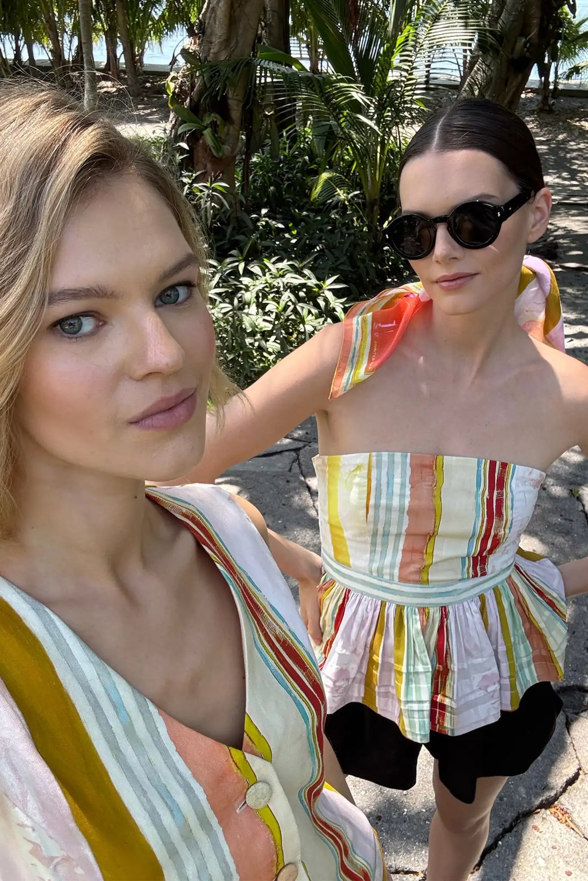 Vera Top in Abstract Stripe
