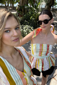 Vera Top in Abstract Stripe