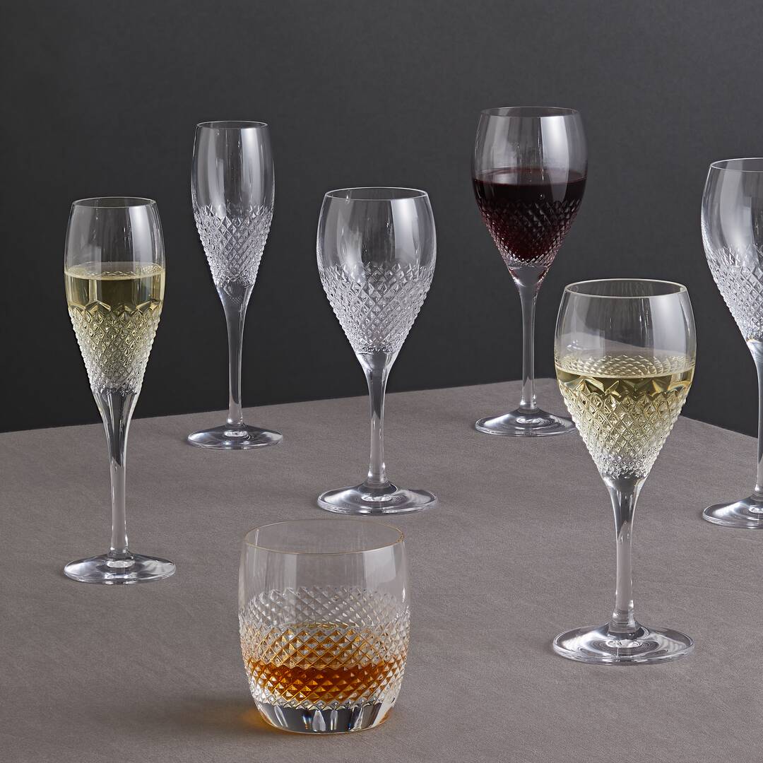 Vera Wang Diamond Mosaic Flute, Set of 2