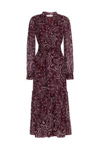 Verity Dress in Bandana Plum