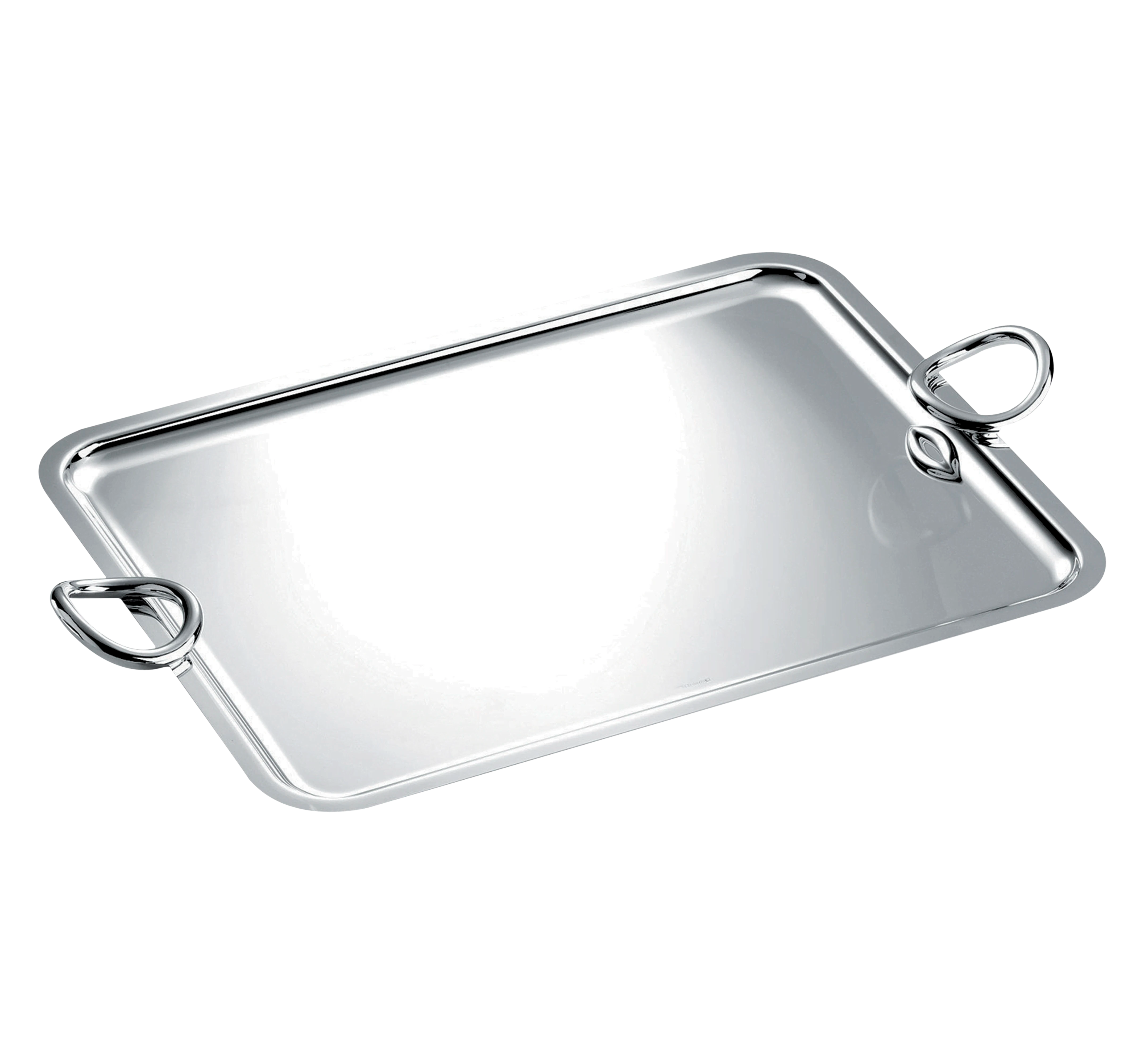 Vertigo Silver-plated Large Tray with Handles