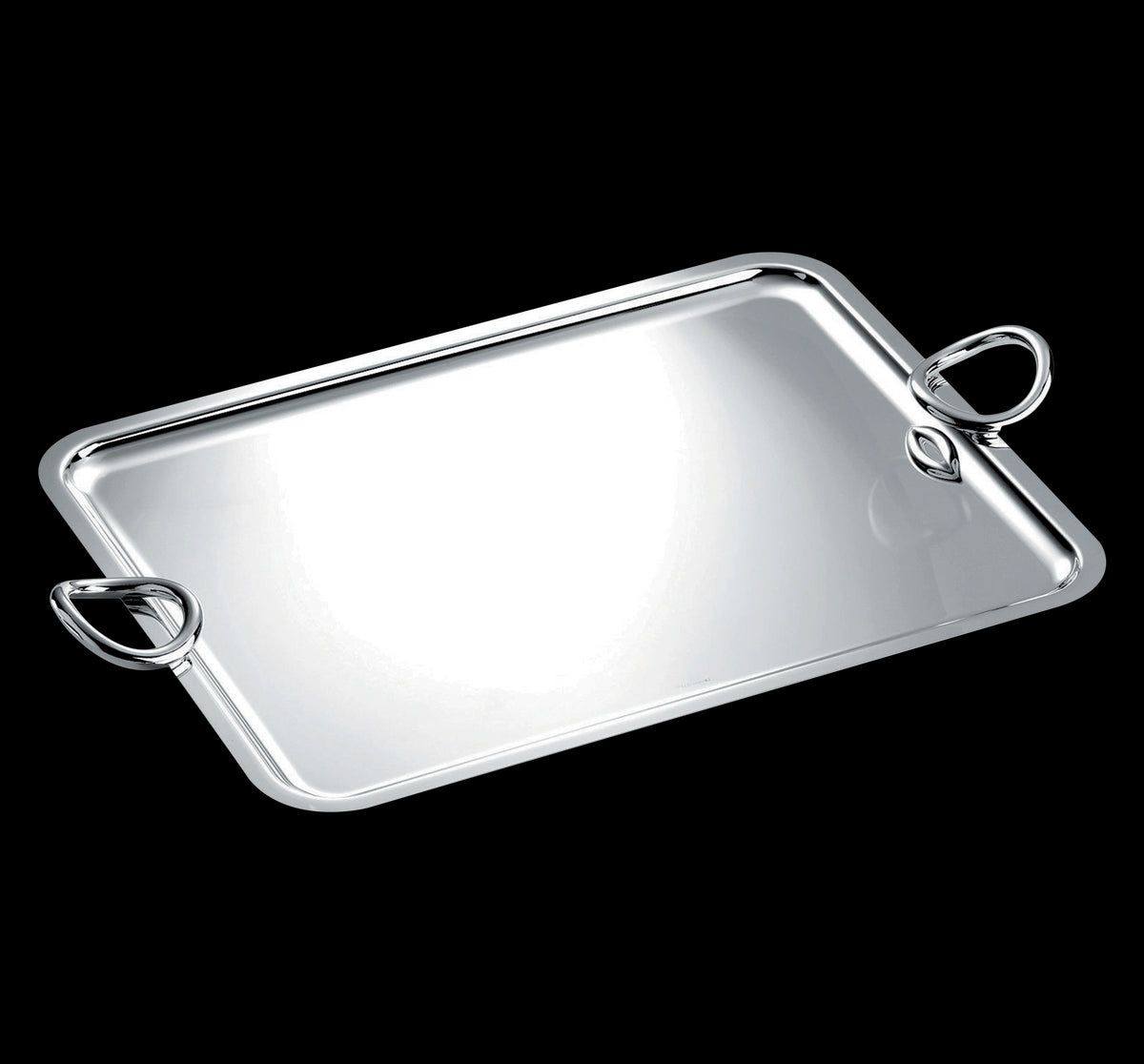 Vertigo Silver-plated Large Tray with Handles
