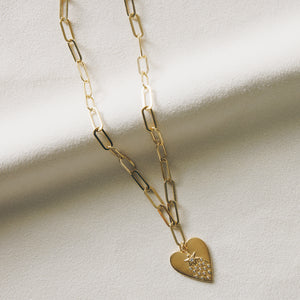 halley's heart charm necklace
