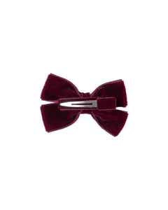 Medium Velvet Hairbow in Burgundy