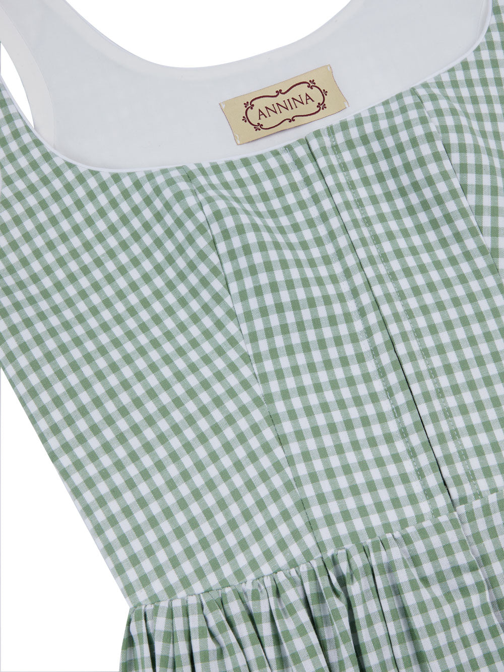 Victoria Dress in Mint Gingham