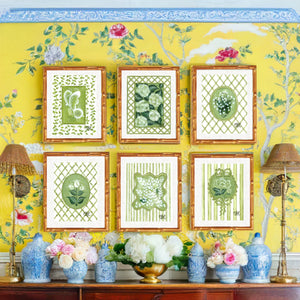 En Vert Botanical Prints, Set of 6