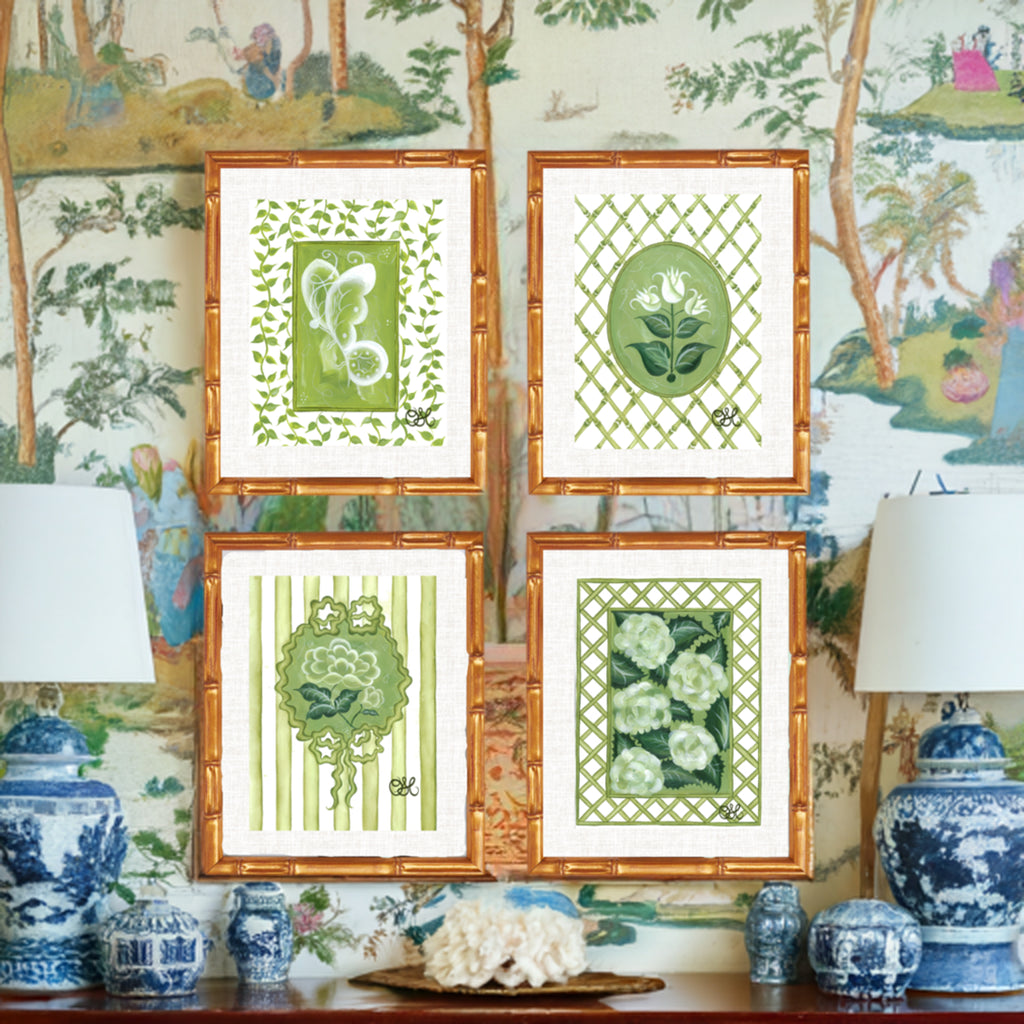 En Vert Botanical Prints, Set of 4