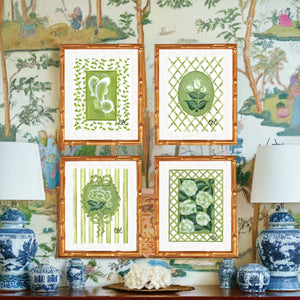 En Vert Botanical Prints, Set of 4