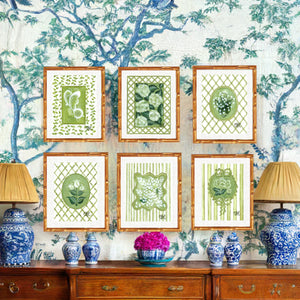 En Vert Botanical Prints, Set of 6